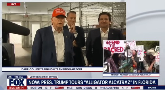 Trump Attends Opening of ‘Alligator Alcatraz’ Illegal Alien Detention Center in Florida